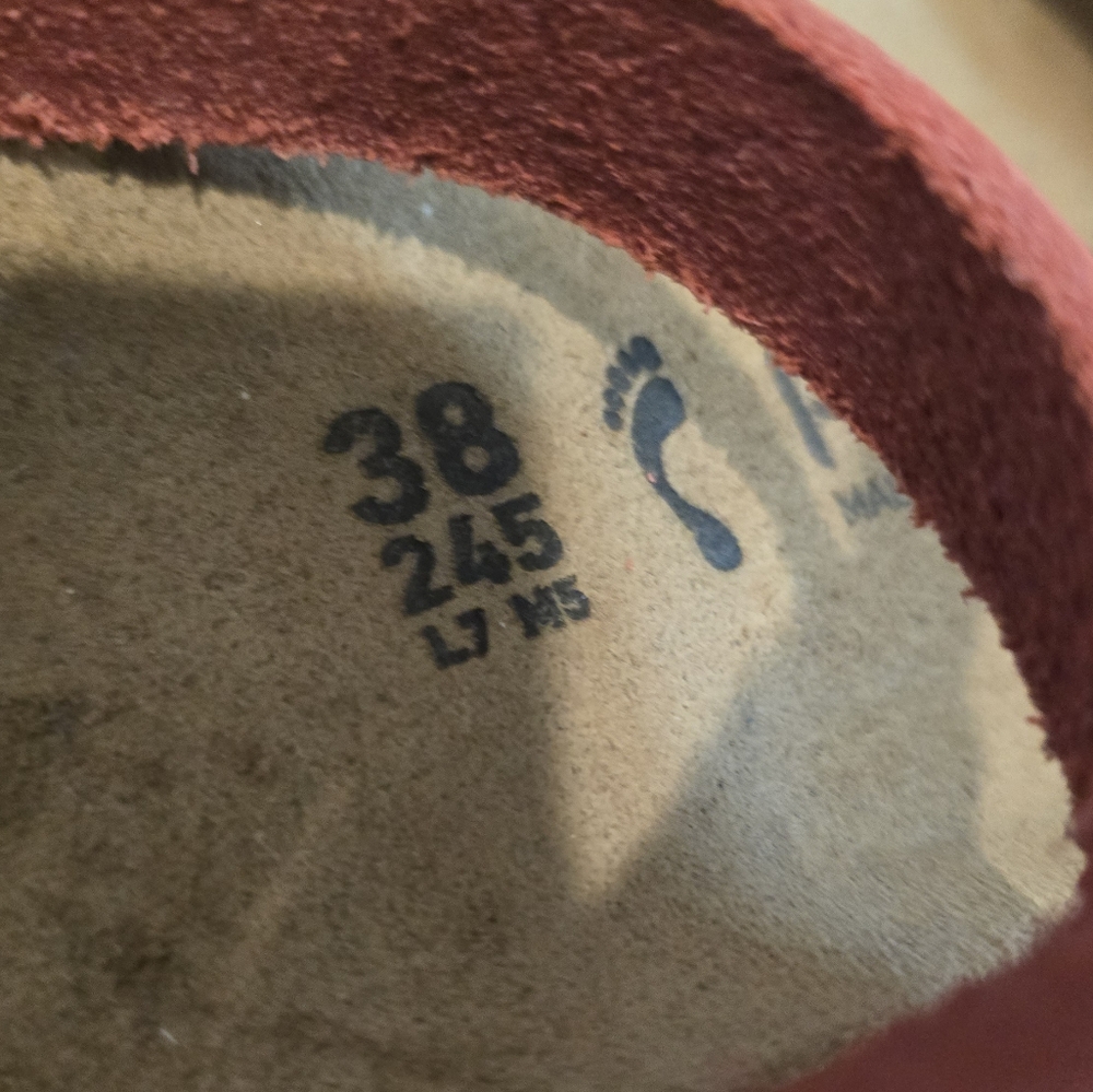 Papillio By Birkenstock Womens Size L7 M5 EU 38 Lola Coral Nubuck Wedge Sandals - Picture 3 of 5